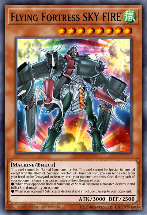 Flying Fortress SKY FIRE trading card