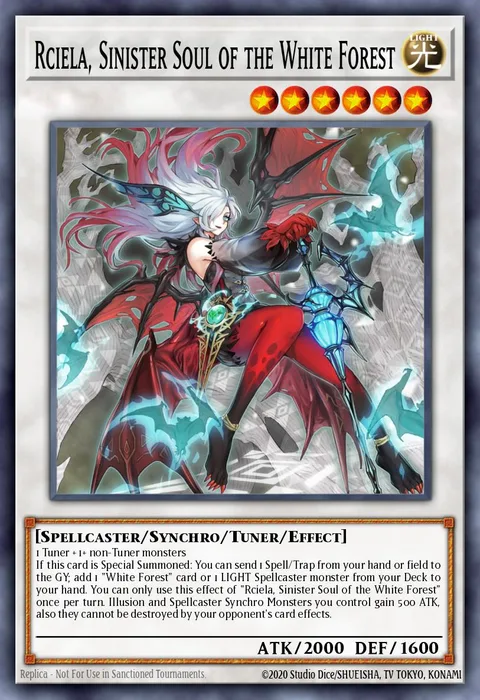 Rciela, Sinister Soul of the White Forest trading card