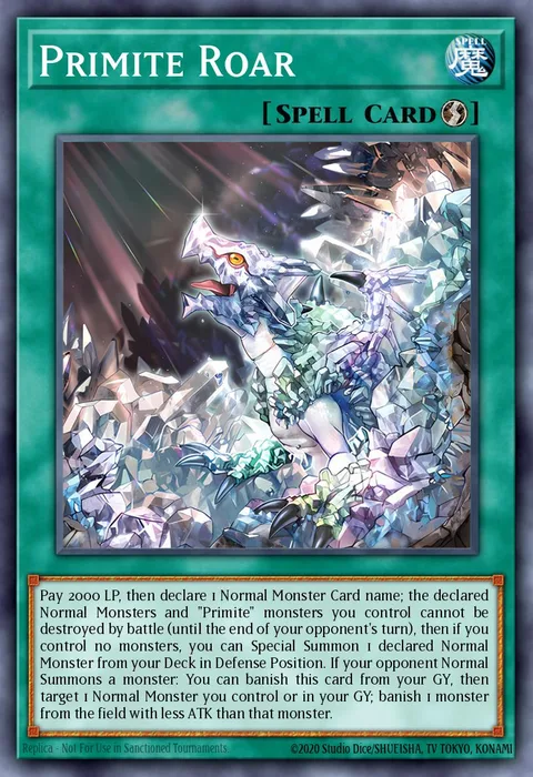 Primite Roar trading card