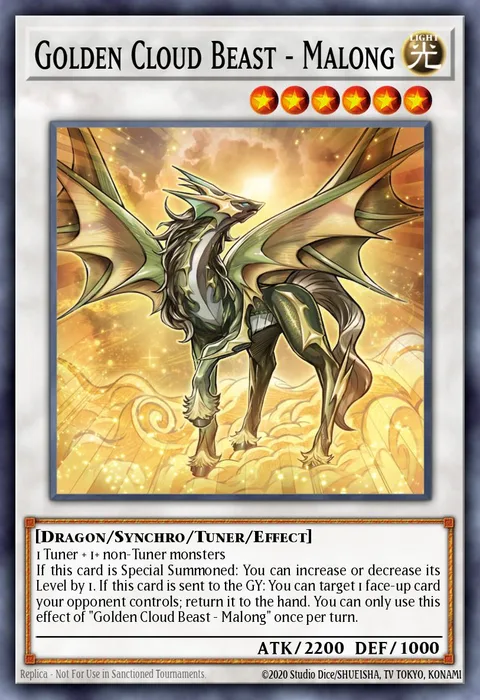 Golden Cloud Beast - Malong trading card