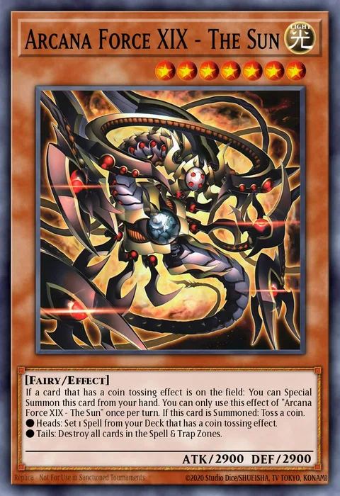 Arcana Force XIX - The Sun trading card