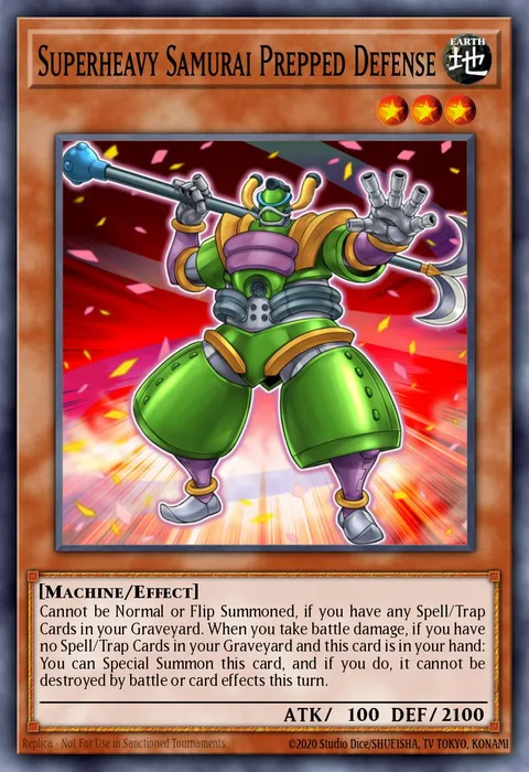 Superheavy Samurai Prepped Defense trading card