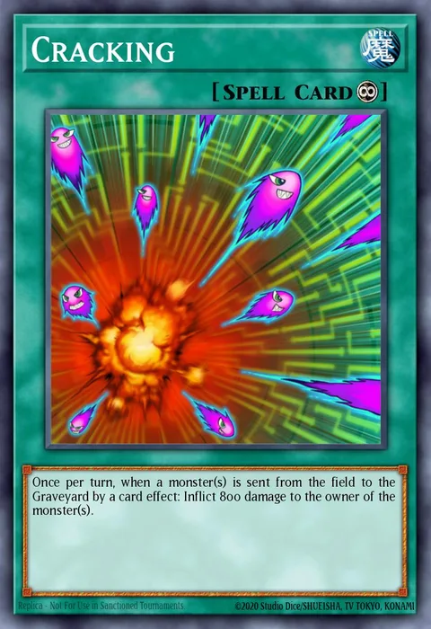 Cracking trading card
