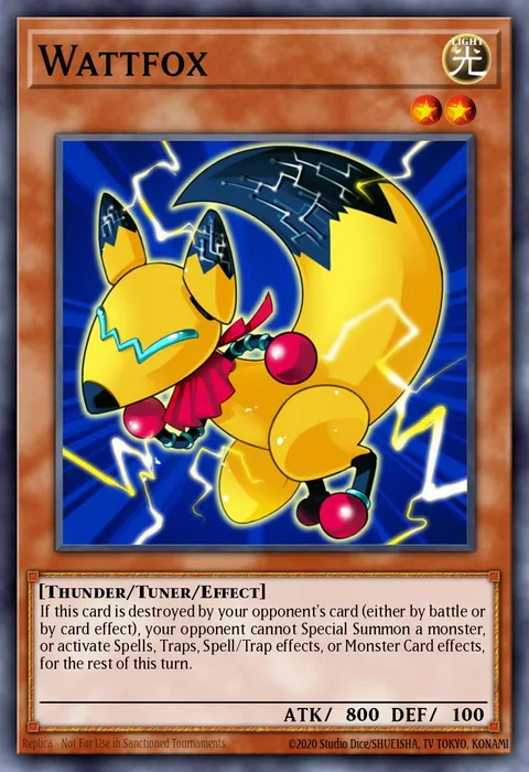 Wattfox trading card