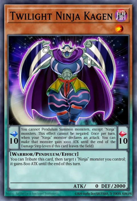 Twilight Ninja Kagen trading card
