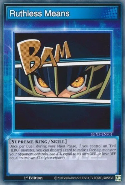 Ruthless Means trading card
