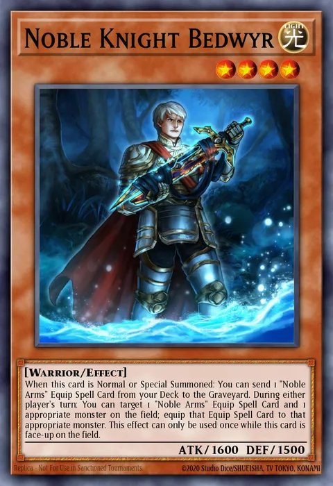 Noble Knight Bedwyr trading card