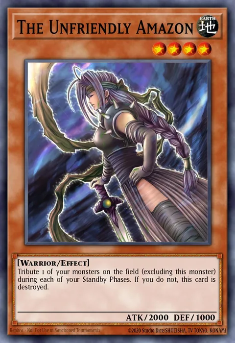 The Unfriendly Amazon trading card