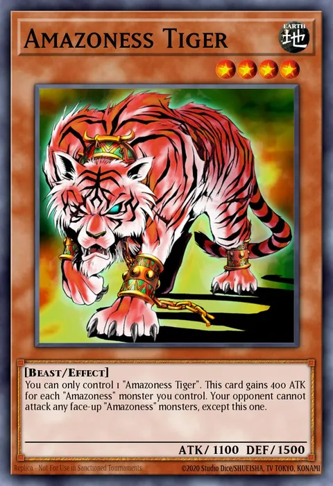 Amazoness Tiger trading card