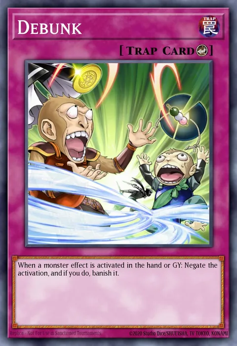 Debunk trading card