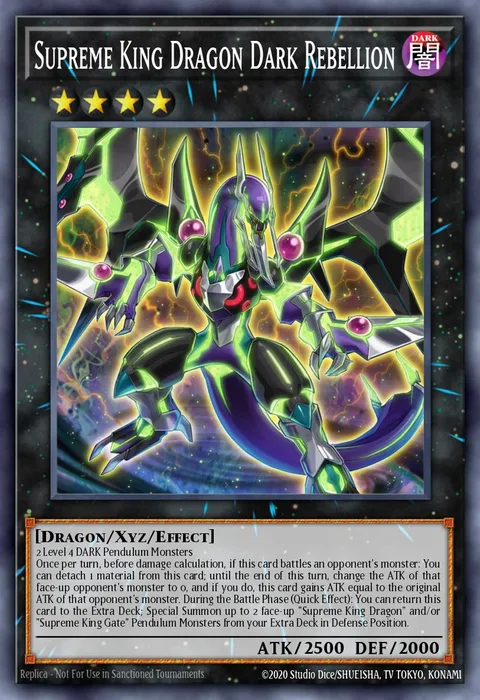 Supreme King Dragon Dark Rebellion trading card