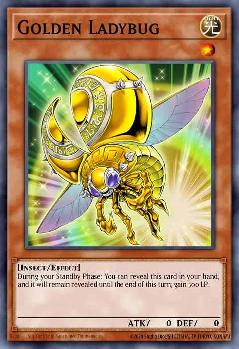 Golden Ladybug trading card