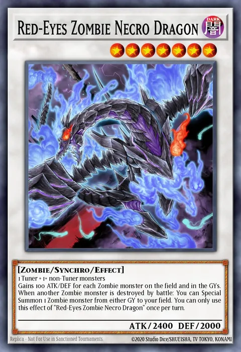 Red-Eyes Zombie Necro Dragon trading card