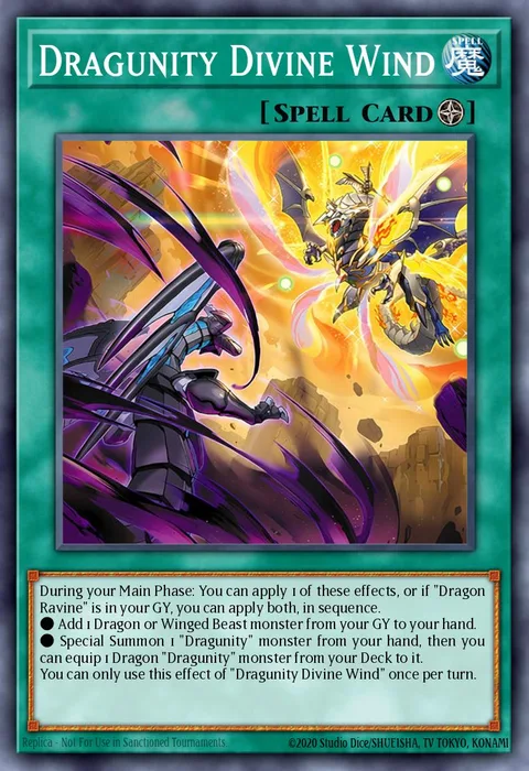 Dragunity Divine Wind trading card