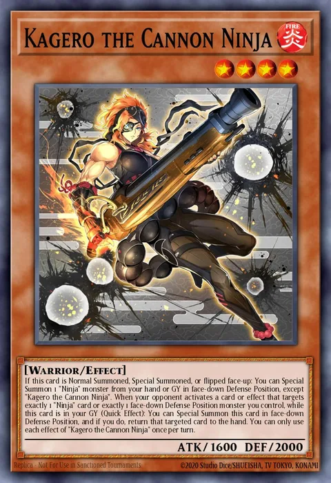 Kagero the Cannon Ninja trading card