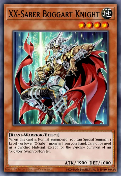 XX-Saber Boggart Knight trading card
