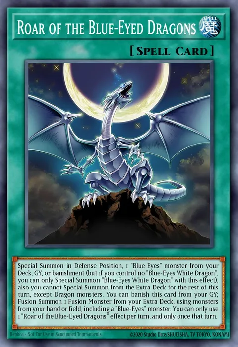 Roar of the Blue-Eyed Dragons trading card