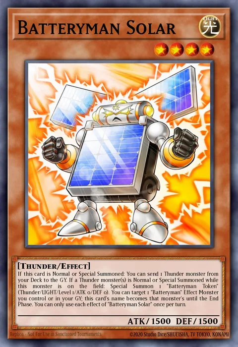 Batteryman Solar trading card