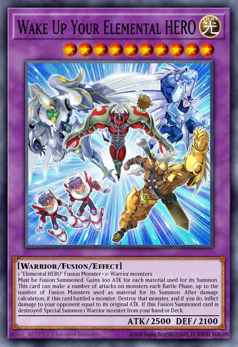 Wake Up Your Elemental HERO trading card