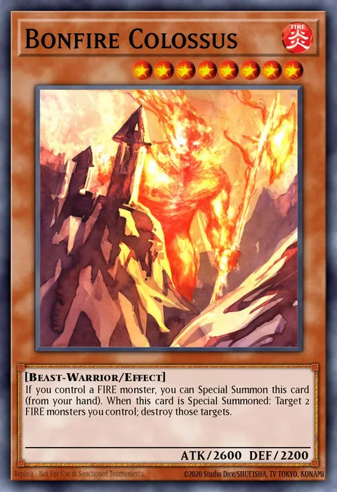 Bonfire Colossus trading card
