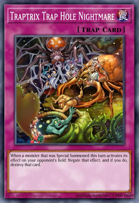 Traptrix Trap Hole Nightmare trading card