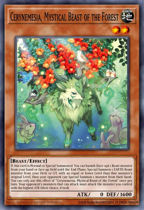 Cerynemesia, Mystical Beast of the Forest trading card