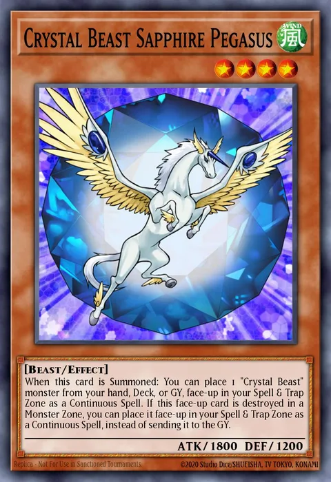 Crystal Beast Sapphire Pegasus trading card