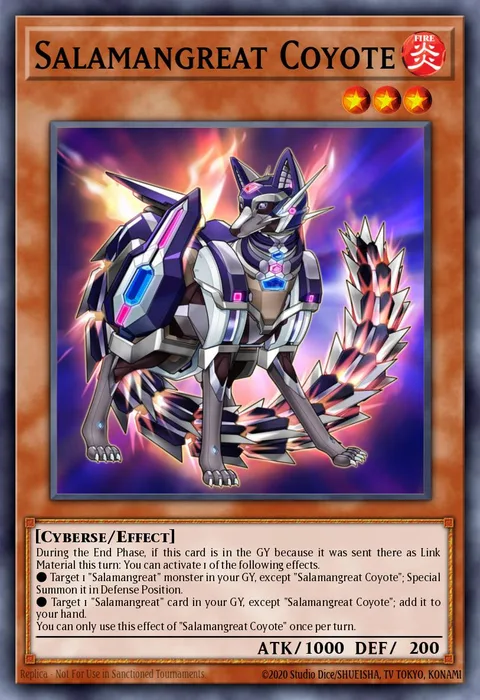 Salamangreat Coyote trading card
