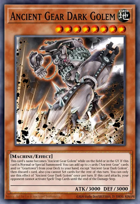 Ancient Gear Dark Golem trading card