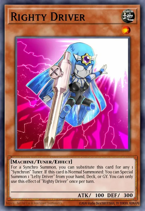 Righty Driver trading card
