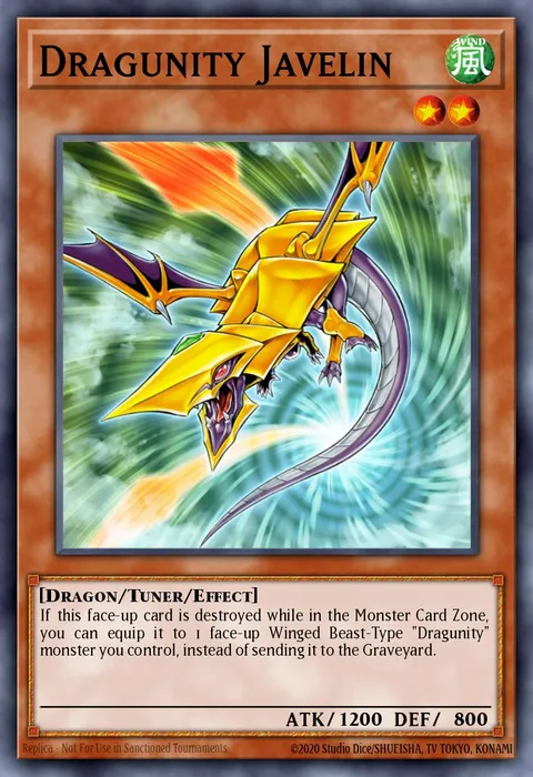 Dragunity Javelin trading card