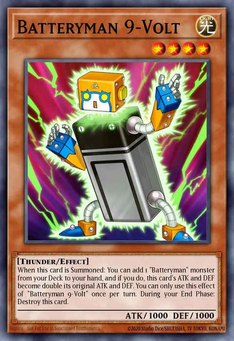 Batteryman 9-Volt trading card
