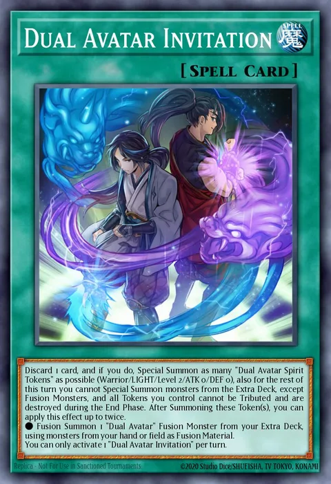 Dual Avatar Invitation trading card