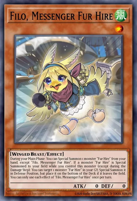 Filo, Messenger Fur Hire trading card