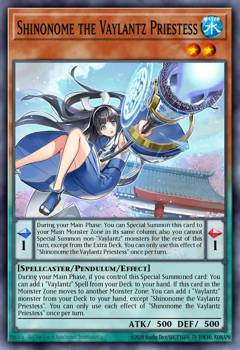 Shinonome the Vaylantz Priestess trading card