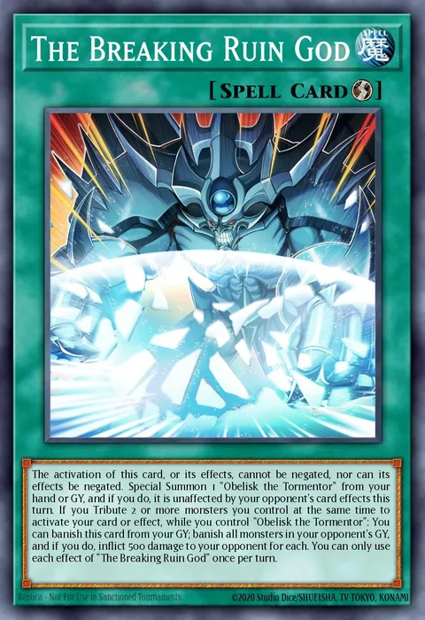 The Breaking Ruin God trading card