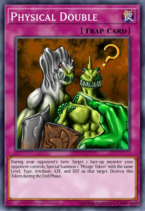 Physical Double trading card