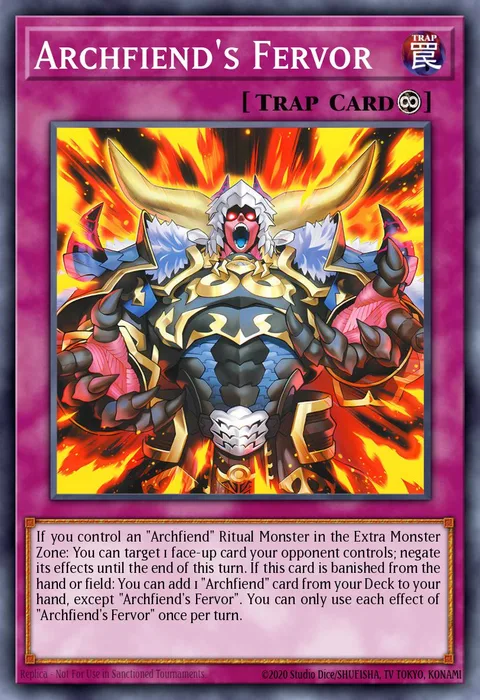 Archfiend's Fervor trading card