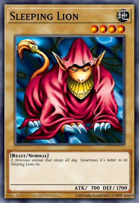 Sleeping Lion trading card