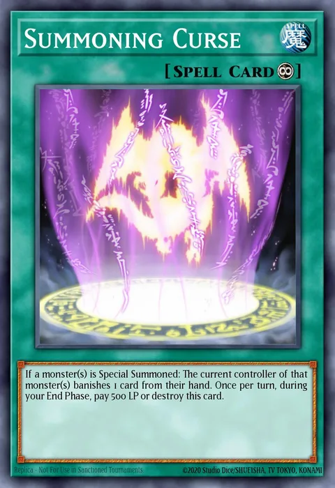 Summoning Curse trading card