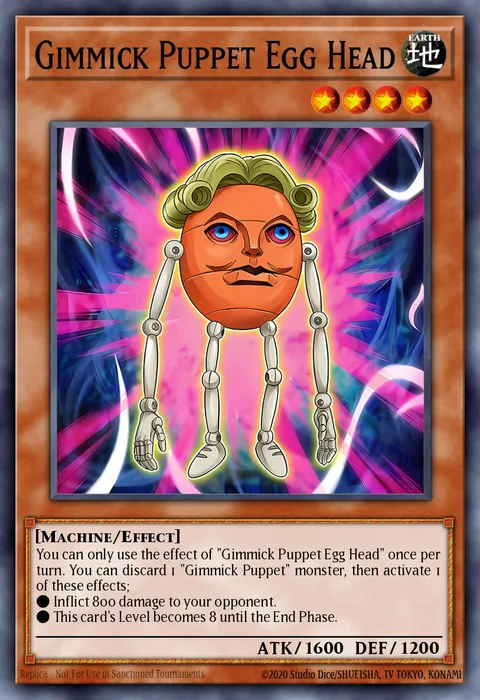 Gimmick Puppet Egg Head trading card