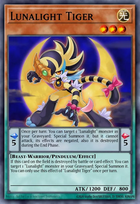 Lunalight Tiger trading card
