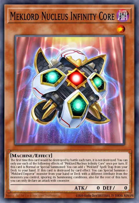 Meklord Nucleus Infinity Core trading card