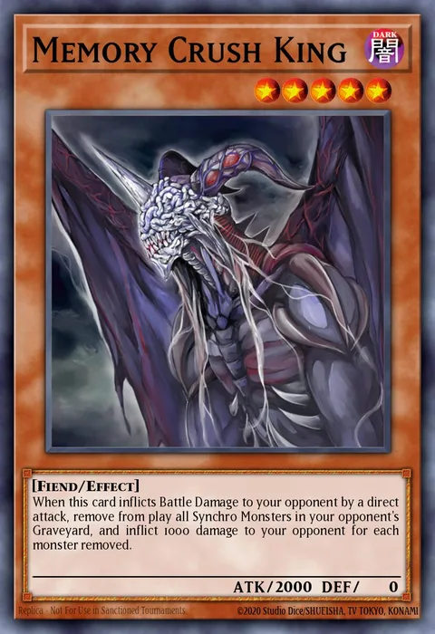 Memory Crush King trading card