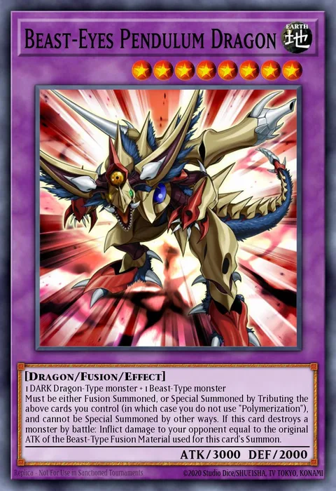 Beast-Eyes Pendulum Dragon trading card
