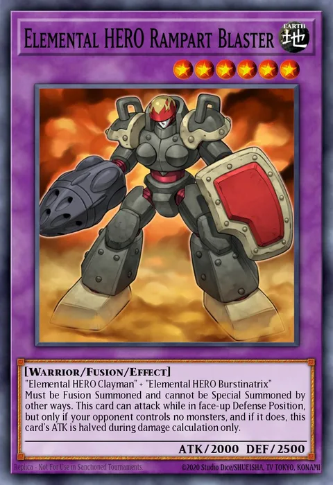 Elemental HERO Rampart Blaster trading card