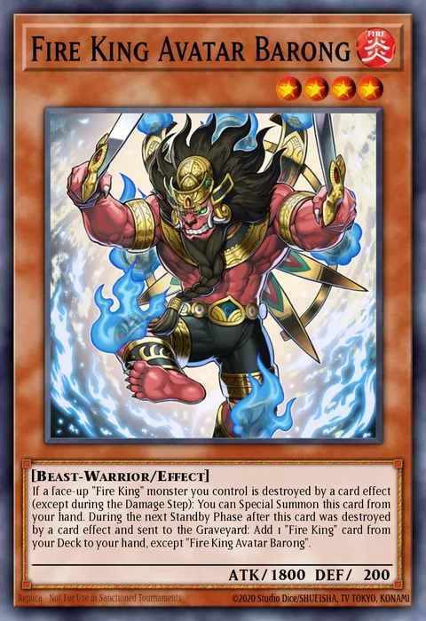 Fire King Avatar Barong trading card