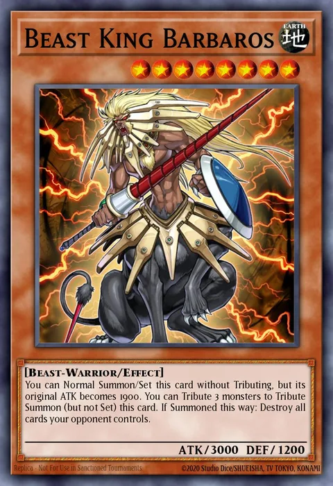 Beast King Barbaros trading card