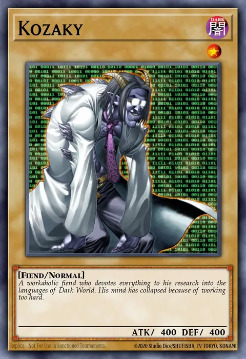 Kozaky trading card