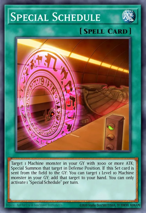 Special Schedule trading card